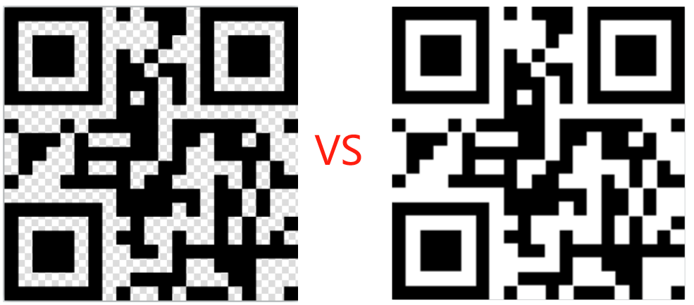 QR Code PNG супраць SVG. png