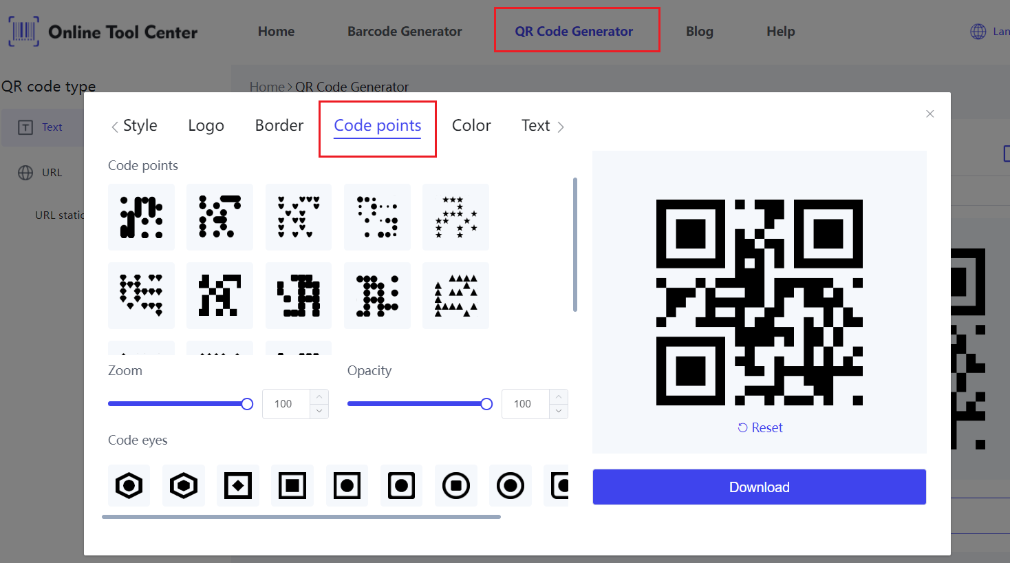 стварыць коды QR з Dots.png