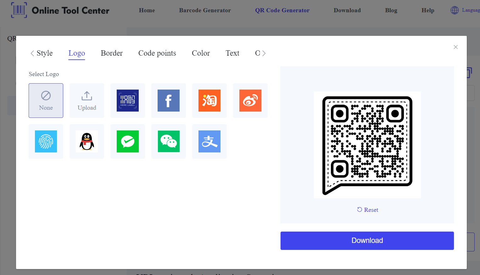 Генератар кода QR з Logo.png