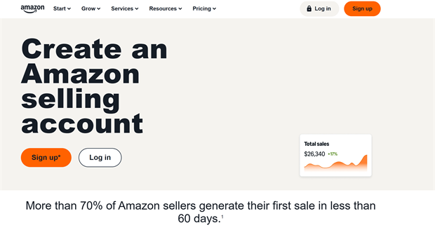 рахунак прадаўца Amazon