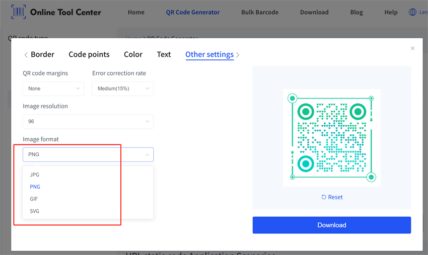 фарматы малюнкаў статычных QR-кодаў
