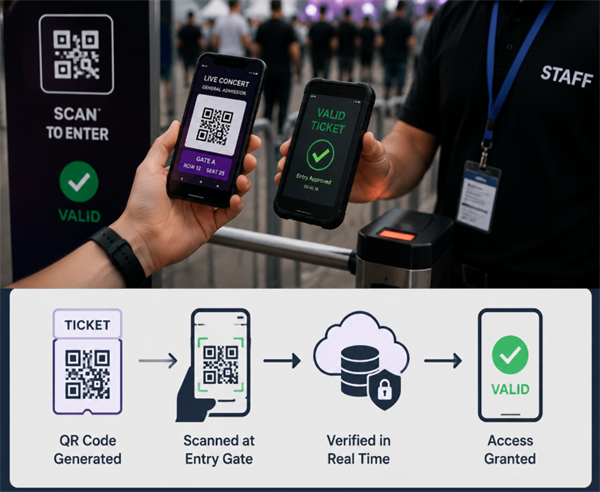 how QR code ticket validation work як працуе праверка білета QR-кода