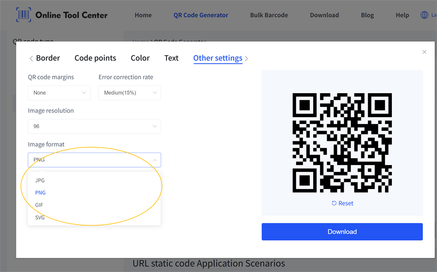 QR код фармат малюнка