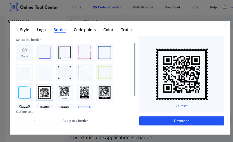 add frame for qr code дадаць кадр для QR-кода