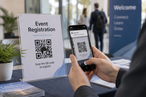 QR-код для рэгістрацыі